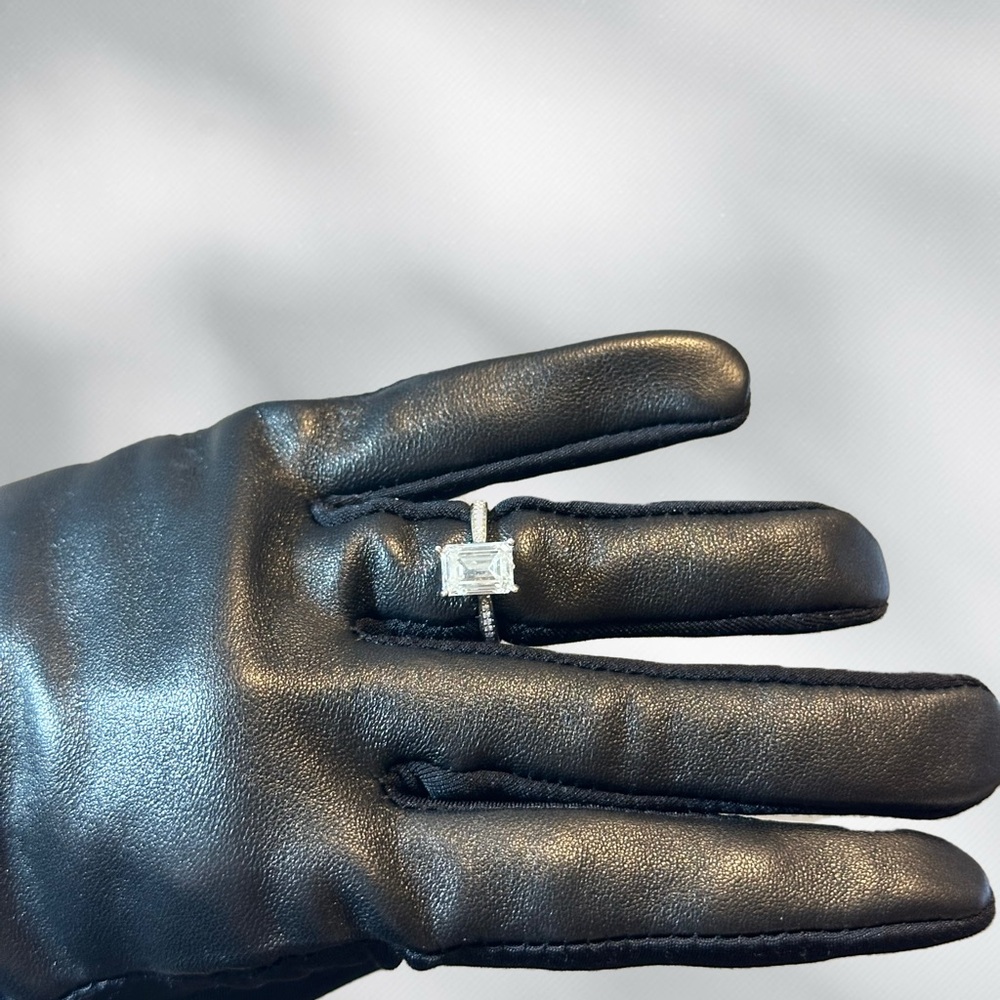 3ct Emerald Cut Lab Grown Diamond Engagement Ring • Size 6.5